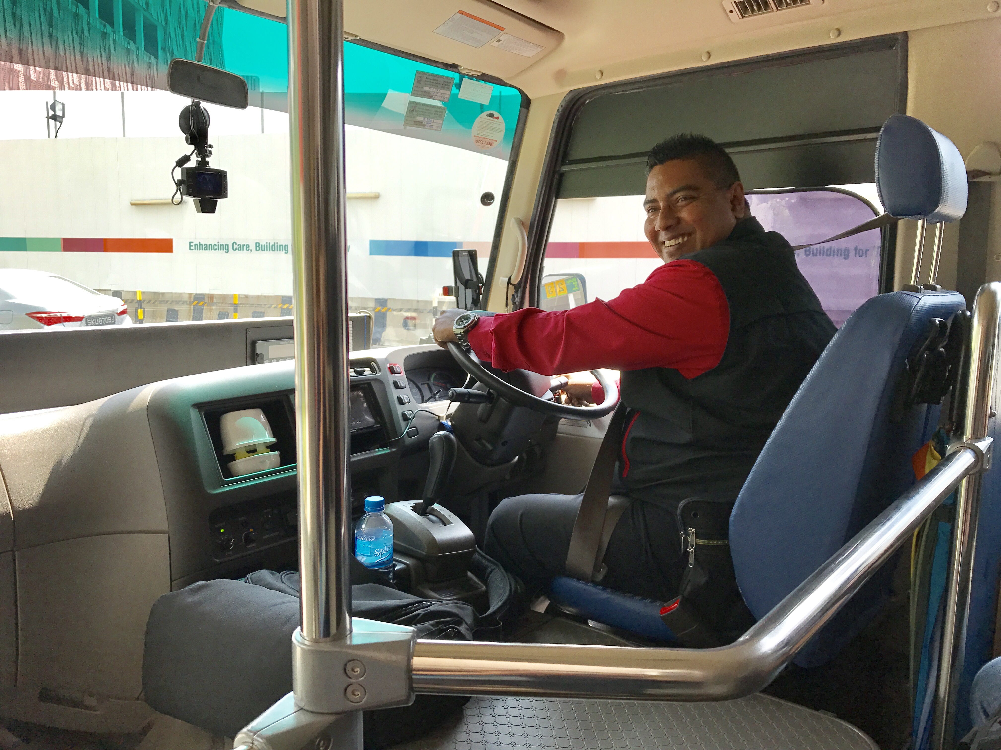  ​Feroz Bin Abdul Rahman has been a shuttle bus driver with SingHealth for more than 4 years. 