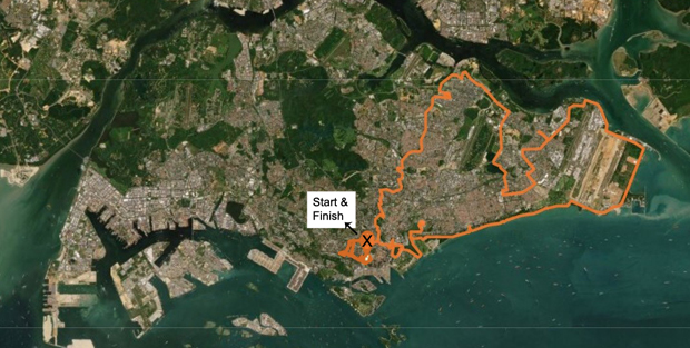 ​In the 24-hour SingHealth Digital Relay, there are 200 spots – 1 km apart - all around Singapore along a route that covers every SingHealth institution. A pair of runners would be waiting at each spot to join the relay. 