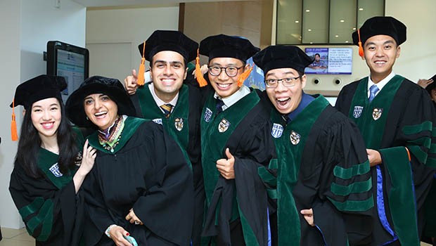  ​​Meet all-rounder Dr Brian Chan (second from right) – Duke-NUS fresh graduate, stand-out peer leader and passionate volunteer – as he continues on his journey to becoming a holistic physician.
